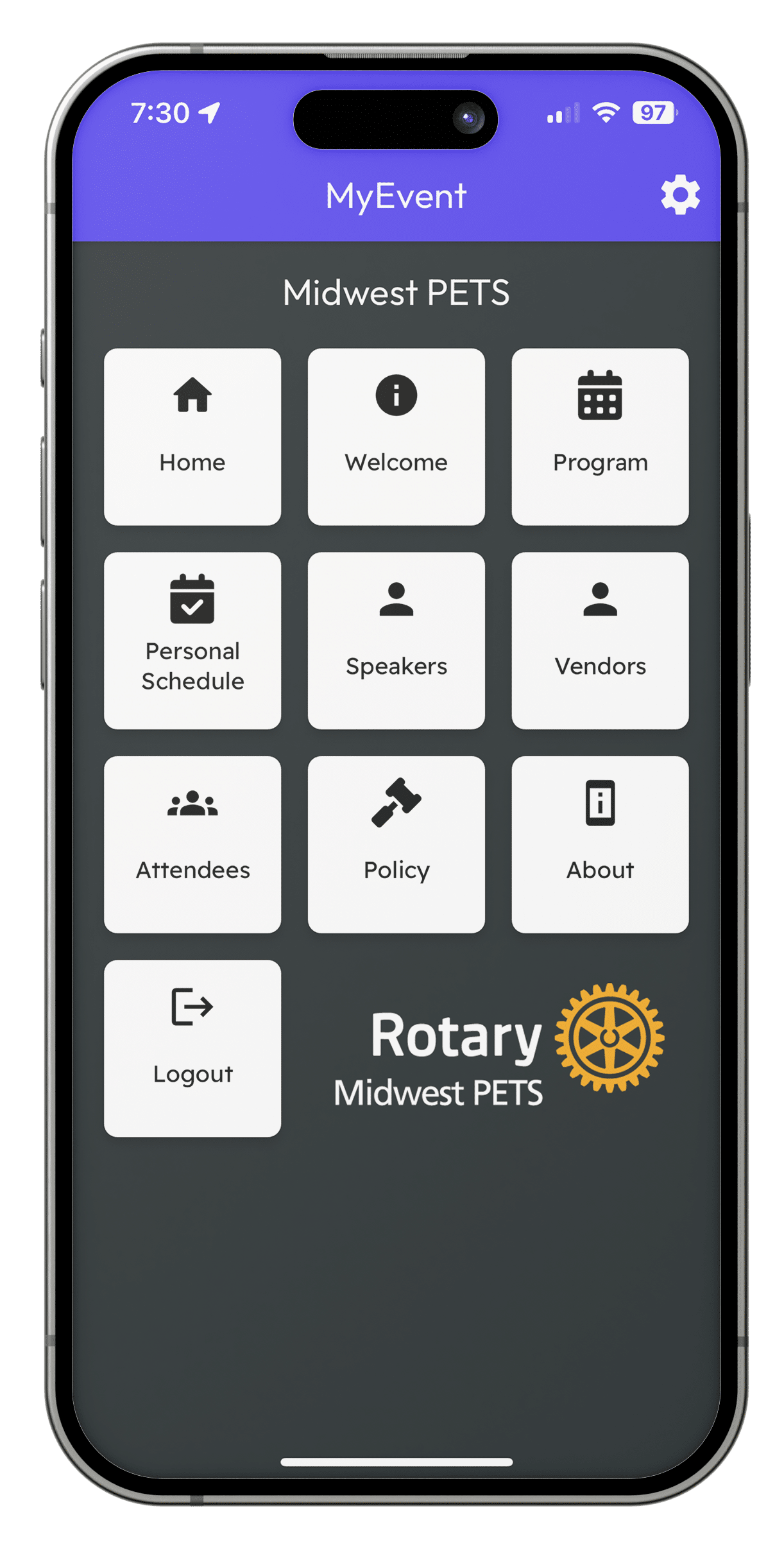 MyEventRunnerApp-Mockup MyEvent App